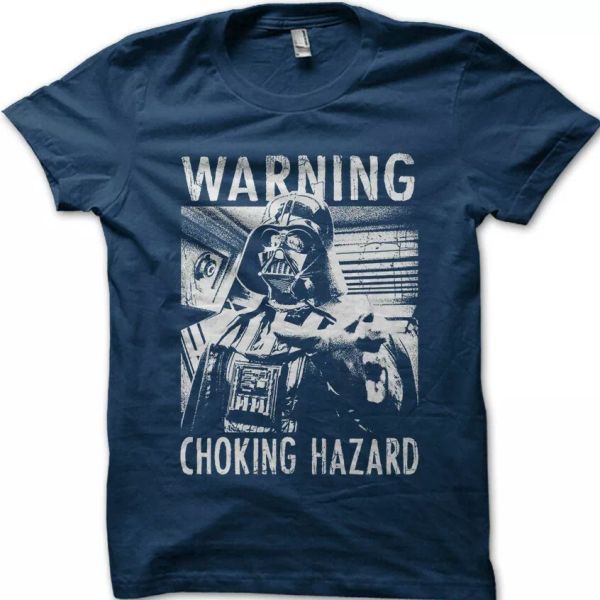darth vader chocking hazard printed t-shirt 9345, White;black 
darth vader chocking hazard printed t-shirt 9345, White;black