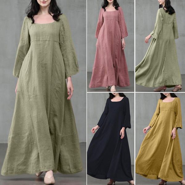 women autumn dress vintage square collar long flare sleeve sundress loose party dresses robe casual cotton linen vestido, Black
women autumn dress vintage square collar long flare sleeve sundress loose party dresses robe casual cotton linen vestido, Black