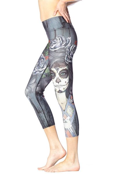 women's leggings women zombie lady anglerfish fitness exercise quick drying mid calf energy pants trousers ropa mujer, Black
women's leggings women zombie lady anglerfish fitness exercise quick drying mid calf energy pants trousers ropa mujer, Black