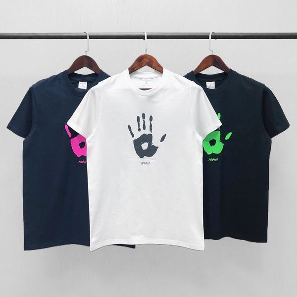 brand noah palmprint short sleeve american high street casual crew neck loose couple t-shirt, White;black
brand noah palmprint short sleeve american high street casual crew neck loose couple t-shirt, White;black
