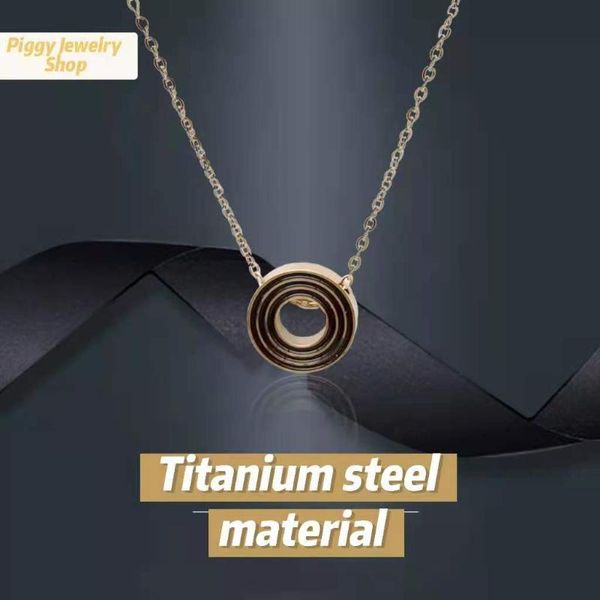 pendant necklaces titanium steel fashion roman necklace simple rose gold three-layer ring design lady jewelry valentine's day gift, Silver
pendant necklaces titanium steel fashion roman necklace simple rose gold three-layer ring design lady jewelry valentine's day gift, Silver