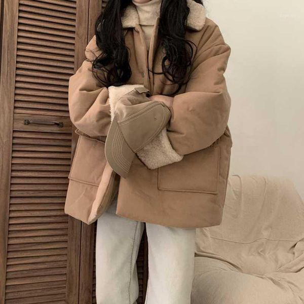 women's down & parkas 2021 fashion winter simple jacket women thickened warmth imitation lamb wool casual cotton temperament, Black
women's down & parkas 2021 fashion winter simple jacket women thickened warmth imitation lamb wool casual cotton temperament, Black