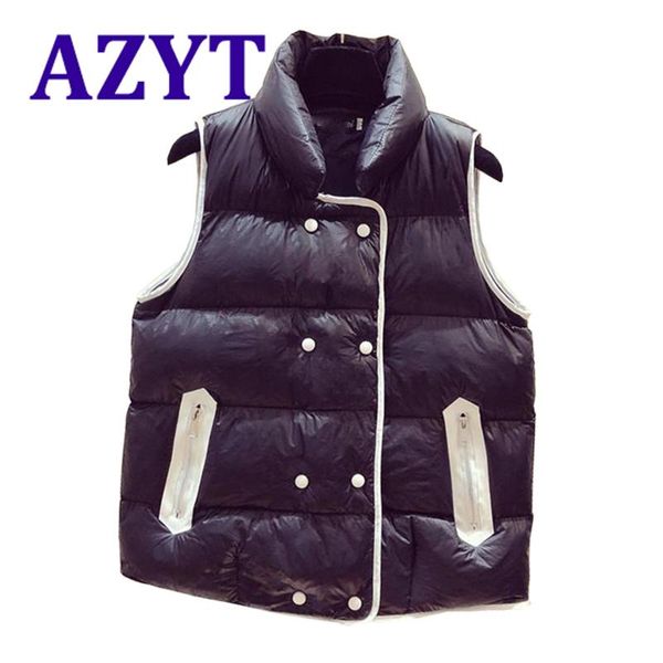 women's vests azyt cotton down vest women jacket 2021 fashion patchwork warm winter sleeveless for korean loose coat, Black;white
women's vests azyt cotton down vest women jacket 2021 fashion patchwork warm winter sleeveless for korean loose coat, Black;white
