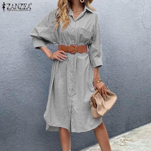 casual dresses womens striped print vestidos 2022 autumn lapel ol robe femme female fashion elegant oversized midi shirt dress, Black;gray
casual dresses womens striped print vestidos 2022 autumn lapel ol robe femme female fashion elegant oversized midi shirt dress, Black;gray
