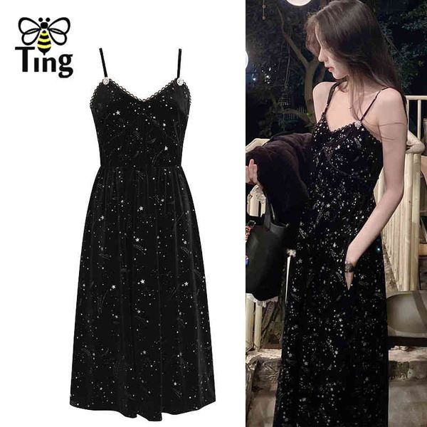 dark velvet luxury glitter star party night dresses women strap midi long clubwear casual street chic elbise robes 210513, Black;gray
dark velvet luxury glitter star party night dresses women strap midi long clubwear casual street chic elbise robes 210513, Black;gray
