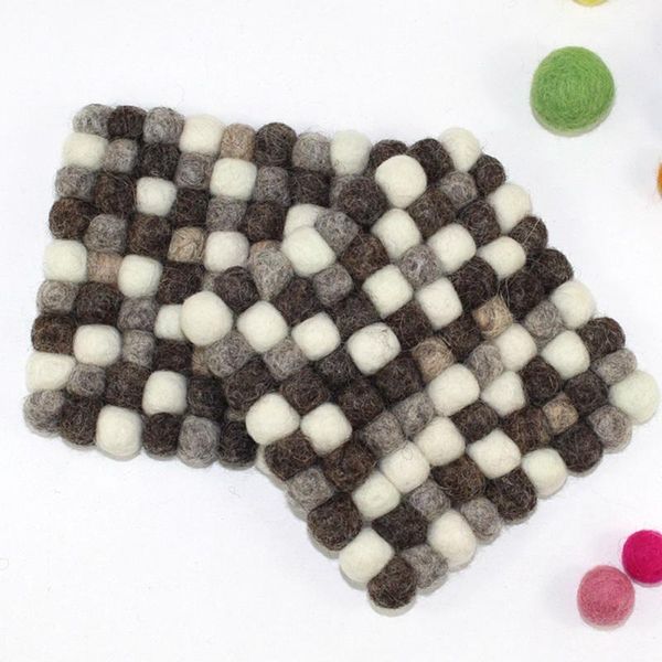 mats & pads 10*10cm cup round square handmade wool felt ball heat resistant mat table
mats & pads 10*10cm cup round square handmade wool felt ball heat resistant mat table
