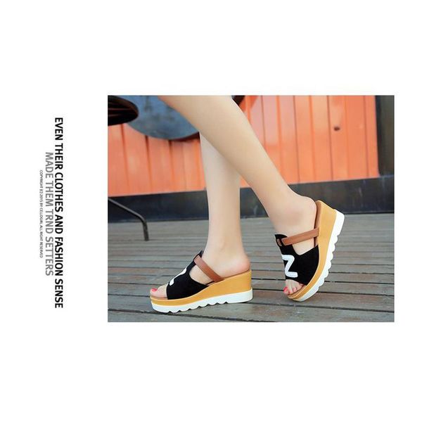 women platform sandals summer strap beach wedges shoes ladies for woman tc21 slippers, Black
women platform sandals summer strap beach wedges shoes ladies for woman tc21 slippers, Black
