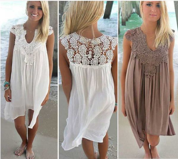 casual dresses fashion women's clothes bohemia summer elegant lace patchwork loose dress 2022 short sleeved chiffon white beach, Black;gray
casual dresses fashion women's clothes bohemia summer elegant lace patchwork loose dress 2022 short sleeved chiffon white beach, Black;gray
