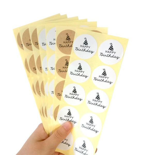 gift wrap 100pcs kraft white sticker reusable waterproof happy birthday with hat self adhesive sealing diy label
gift wrap 100pcs kraft white sticker reusable waterproof happy birthday with hat self adhesive sealing diy label