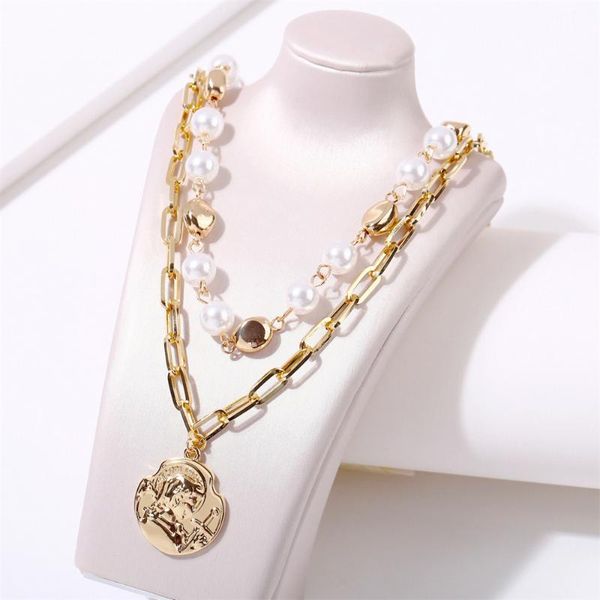 chains gold plated 2 piece pearl coin head necklace bohemia style women necklaces two layers colar feminino fashion jewelry christmas, Silver
chains gold plated 2 piece pearl coin head necklace bohemia style women necklaces two layers colar feminino fashion jewelry christmas, Silver