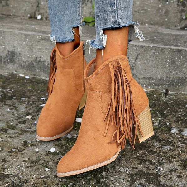 boots heel boot ethnic women tassel fringe faux suede leather ankle woman girl flat zapatos de mujer booties, Black
boots heel boot ethnic women tassel fringe faux suede leather ankle woman girl flat zapatos de mujer booties, Black