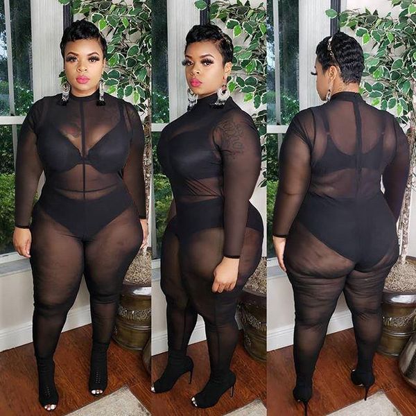 see through solid mesh women romper big size xl 5xl nightclub wear o neck full sleeve bodycon pencil polyester, Black;white
see through solid mesh women romper big size xl 5xl nightclub wear o neck full sleeve bodycon pencil polyester, Black;white