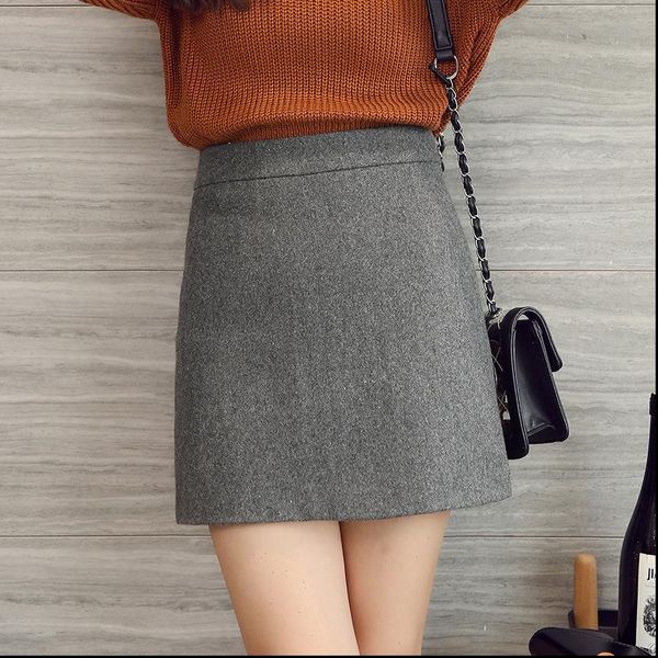 s 2xl womens skirts fall winter woolen thickened mini skirt women a line gray for ladies female, Black
s 2xl womens skirts fall winter woolen thickened mini skirt women a line gray for ladies female, Black