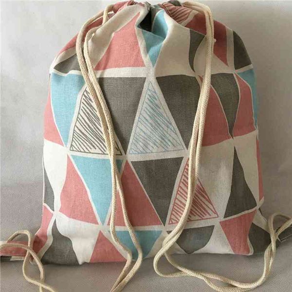 yile cotton linen drawstring travel backpack shoes sorted bag student book geometry triangle 1013 6
yile cotton linen drawstring travel backpack shoes sorted bag student book geometry triangle 1013 6