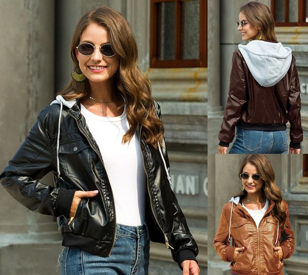 women's jackets pu leather jacket autumn winter fashion motorcycle coat hoodies casual soft faux female streetwear biker, Black;brown
women's jackets pu leather jacket autumn winter fashion motorcycle coat hoodies casual soft faux female streetwear biker, Black;brown
