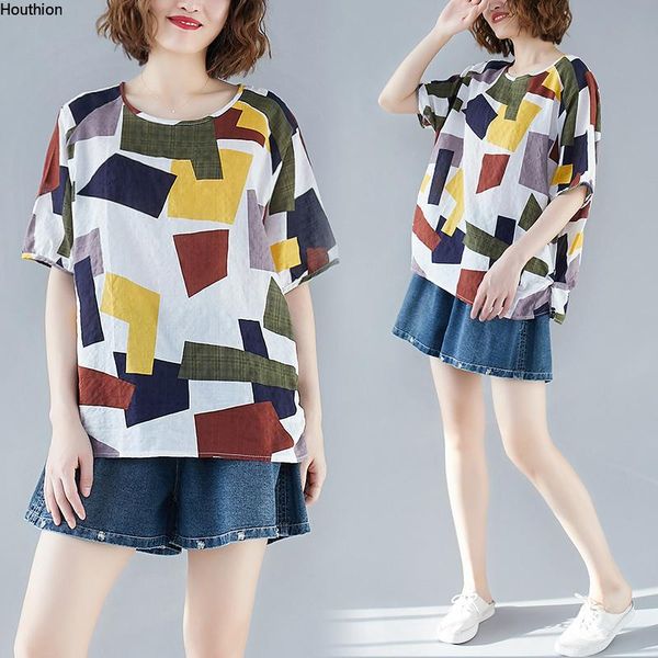 women's t-shirt short-sleeved fashion casual loose cotton t shirt summer printing o-neck korean comfortable tshirt houthion, White
women's t-shirt short-sleeved fashion casual loose cotton t shirt summer printing o-neck korean comfortable tshirt houthion, White