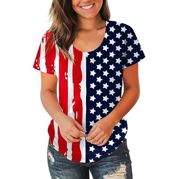 women's t-shirt star stripe usa flag print t-shirts america independence day oversized v-neck casual short sleeve tee shirt roap, White
women's t-shirt star stripe usa flag print t-shirts america independence day oversized v-neck casual short sleeve tee shirt roap, White