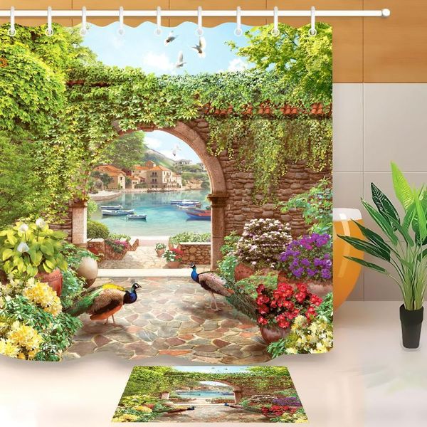 creative polyester landscape shower curtain 3d digital printing waterproof bathroom decorative curtains
creative polyester landscape shower curtain 3d digital printing waterproof bathroom decorative curtains