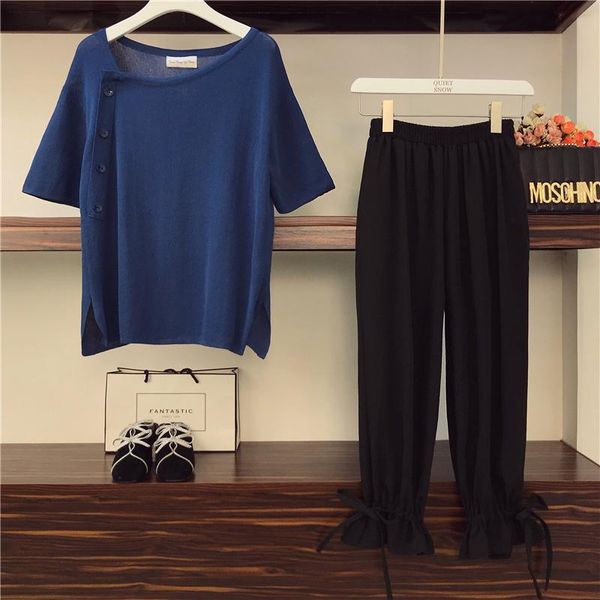women's two piece pants plus size women summer suit t-shirt casual short-sleeved solid color loose basic clothes and fashion pullover 2, White
women's two piece pants plus size women summer suit t-shirt casual short-sleeved solid color loose basic clothes and fashion pullover 2, White