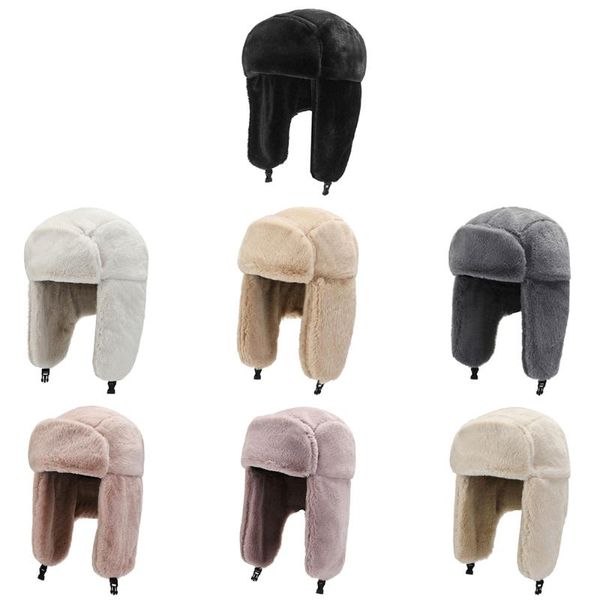 bomber hat russian ushanka winter snow caps earflap bonnet women men thick plush windproof warm trapper cycling & masks, Black
bomber hat russian ushanka winter snow caps earflap bonnet women men thick plush windproof warm trapper cycling & masks, Black