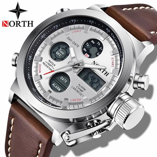 wristwatches north digital watch men fashion casual sport watches men's waterproof leather quartz relogio, Slivery;brown
wristwatches north digital watch men fashion casual sport watches men's waterproof leather quartz relogio, Slivery;brown
