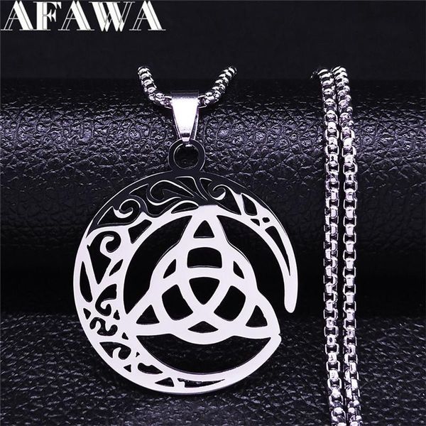 moon irish knot stainless stee chain necklace silver color statement for women/men jewelry collier homme n4345s02 pendant necklaces
moon irish knot stainless stee chain necklace silver color statement for women/men jewelry collier homme n4345s02 pendant necklaces