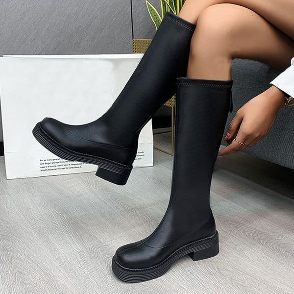 boots women's fashion autumn winter round toe thick heel solid back zipper elastic pu leather breathable shoes plus size, Black
boots women's fashion autumn winter round toe thick heel solid back zipper elastic pu leather breathable shoes plus size, Black