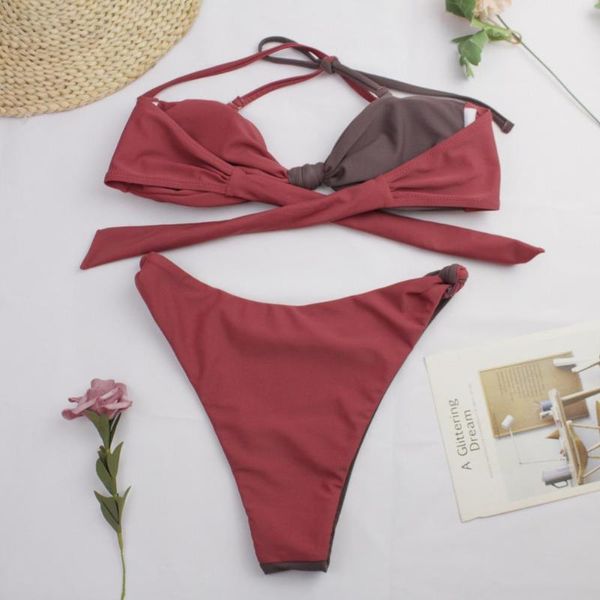 one-piece suits color matching swimsuit fashionable stylish bikini striped patchwork women bandage bathing set
one-piece suits color matching swimsuit fashionable stylish bikini striped patchwork women bandage bathing set