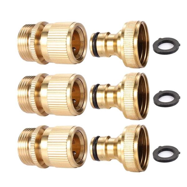 3sets garden hose quick connector 3/4 inch ght brass easy connect fitting-quick disconnect fittings male and female(3pair) watering equipmen
3sets garden hose quick connector 3/4 inch ght brass easy connect fitting-quick disconnect fittings male and female(3pair) watering equipmen