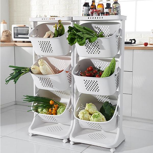 storage baskets household kitchen plastic shelving multi - layer floor type pulley vegetable and fruit basket
storage baskets household kitchen plastic shelving multi - layer floor type pulley vegetable and fruit basket