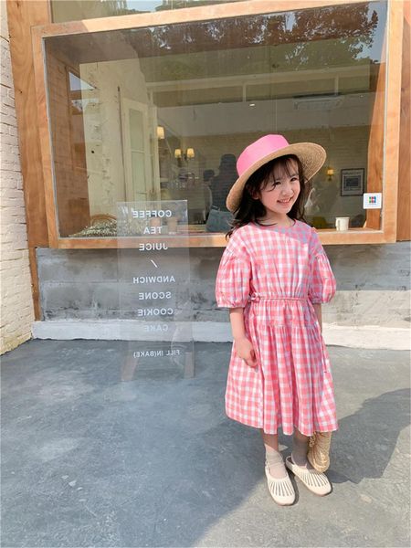girl's dresses kid's check pattern one piece dress round neck medium length sleeves waist tight shank long, Red;yellow
girl's dresses kid's check pattern one piece dress round neck medium length sleeves waist tight shank long, Red;yellow