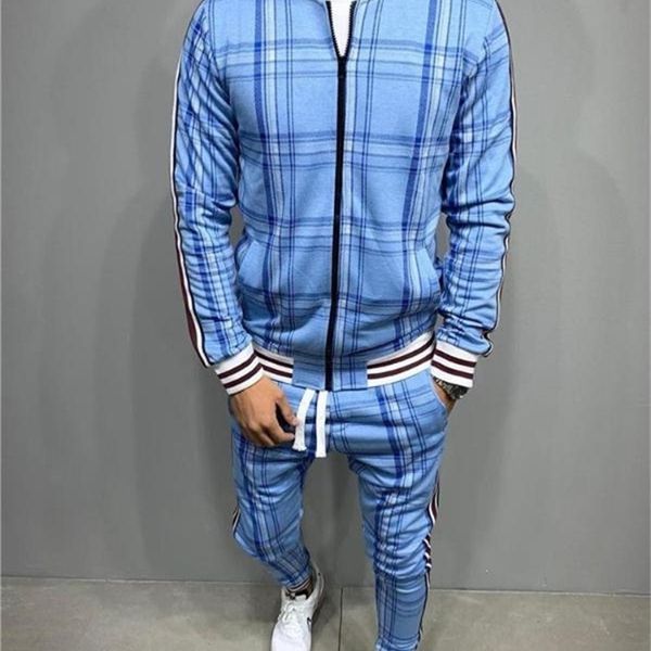 new tracksuit men sportsuits gentlemen set zipper fullset jacket suit set long sleeve stripe coat pants gyms casual men sets, Gray
new tracksuit men sportsuits gentlemen set zipper fullset jacket suit set long sleeve stripe coat pants gyms casual men sets, Gray
