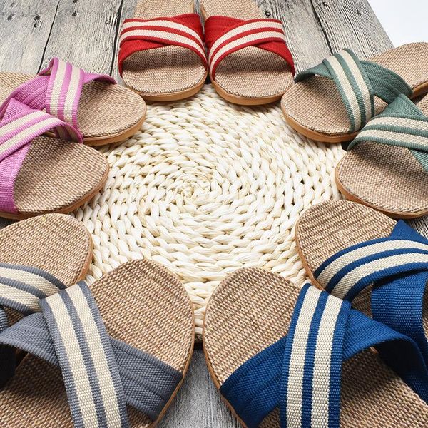 ladies home thick-soled linen slippers summer couple non-slip floor sandals men/women soft bottom flip-flops simple house shoes, Black
ladies home thick-soled linen slippers summer couple non-slip floor sandals men/women soft bottom flip-flops simple house shoes, Black