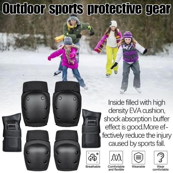 elbow & knee pads protective gear set breathable wristguard skiing cycling skateboard skating anti-slip protector for kids, Black;gray
elbow & knee pads protective gear set breathable wristguard skiing cycling skateboard skating anti-slip protector for kids, Black;gray