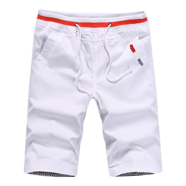 men's shorts men casual pants summer mens elastic waist knee length male cotton short, White;black
men's shorts men casual pants summer mens elastic waist knee length male cotton short, White;black