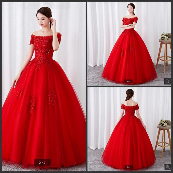 2021 robe de mariage red tulle ball gown wedding dresses off the shoulder short sleeve vintage lace appliques bridal gowns princess puffy ne, White
2021 robe de mariage red tulle ball gown wedding dresses off the shoulder short sleeve vintage lace appliques bridal gowns princess puffy ne, White