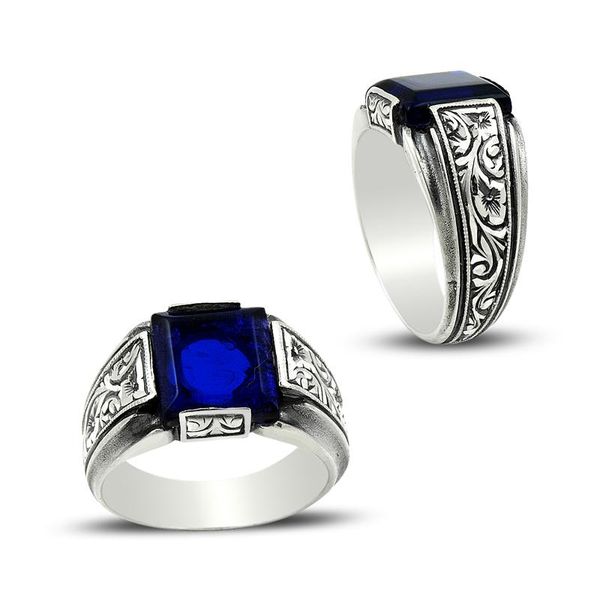 cluster rings super sale handcraft blue amber silver ring for men 925 turkish ottoman art carved vintage tribal handmade, Golden;silver
cluster rings super sale handcraft blue amber silver ring for men 925 turkish ottoman art carved vintage tribal handmade, Golden;silver
