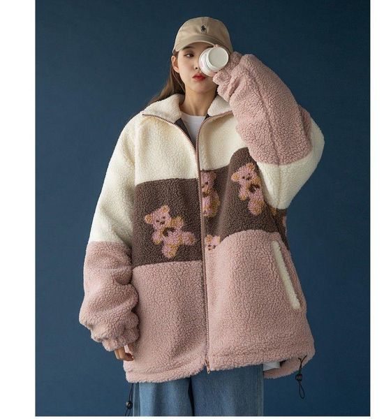 winter women lamb wool coat girls bear cotton clothes female vintage sweet loose plus size all-match jacket outwear women's jackets, Black;brown
winter women lamb wool coat girls bear cotton clothes female vintage sweet loose plus size all-match jacket outwear women's jackets, Black;brown
