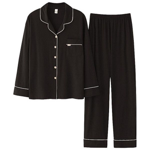 winter 100% cotton pajamas set black candy color fashion long sleeve button shirt sleepwear pants big size man casual homewear men's, Black;brown
winter 100% cotton pajamas set black candy color fashion long sleeve button shirt sleepwear pants big size man casual homewear men's, Black;brown