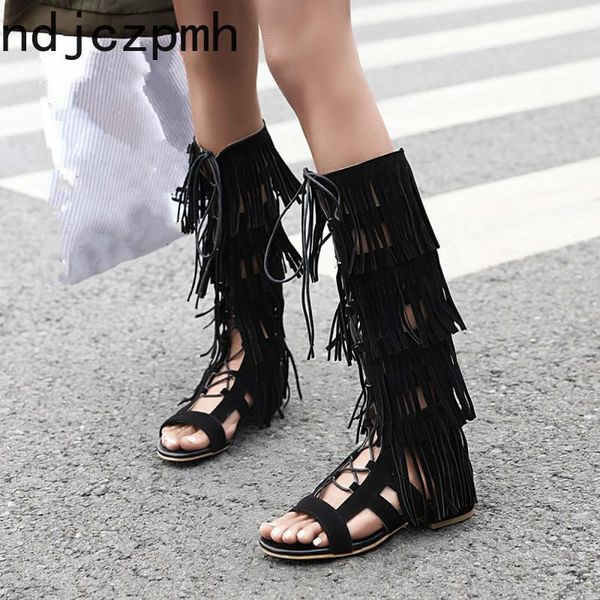 boots summer women's the fashion open toe tassel lace up comfortable non-slip flat shoes plus size 33-48 black
boots summer women's the fashion open toe tassel lace up comfortable non-slip flat shoes plus size 33-48 black
