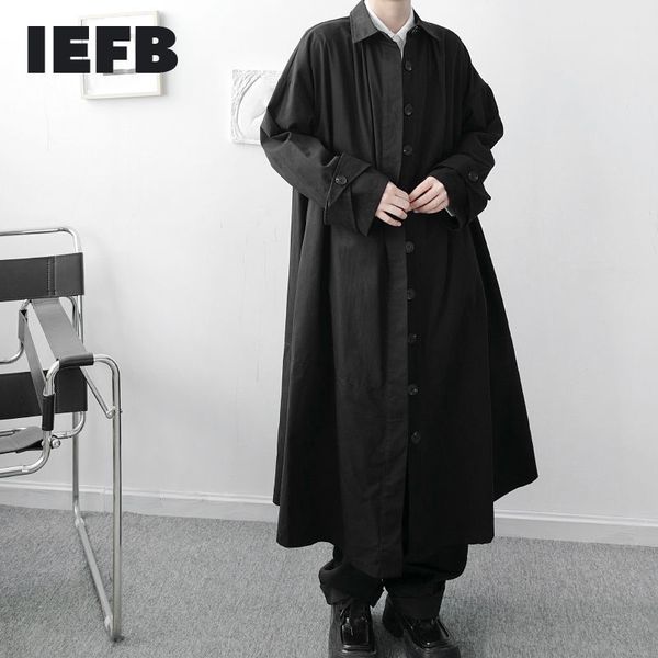 iefb men's wear single breasted turn down collar basic mid-length trech coat male spring niche cotton windbreaker 3953 210524, Tan;black
iefb men's wear single breasted turn down collar basic mid-length trech coat male spring niche cotton windbreaker 3953 210524, Tan;black