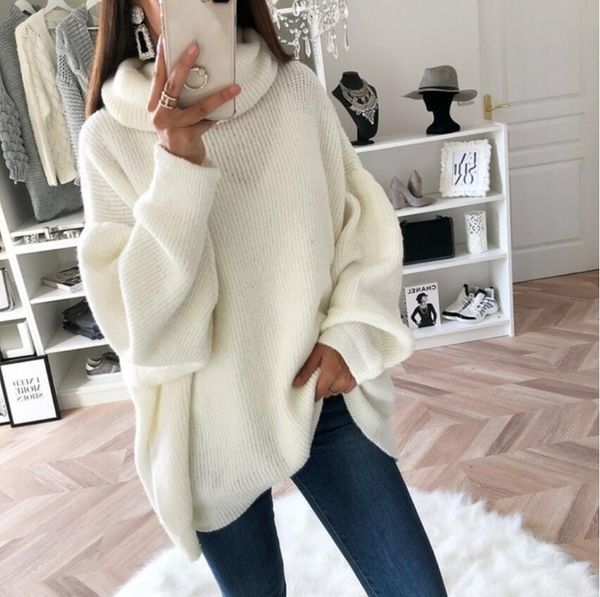 women long sleeve turtleneck knitted sweater pull femme oversized sweater fall 2021 white/pink/brown sweaters for women, Black
women long sleeve turtleneck knitted sweater pull femme oversized sweater fall 2021 white/pink/brown sweaters for women, Black