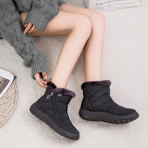 boots women's snow ankle winter short bootie waterproof shoes footwear warm women invierno mujer c1121, Black
boots women's snow ankle winter short bootie waterproof shoes footwear warm women invierno mujer c1121, Black