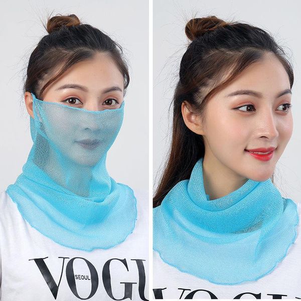 scarves korean ruffle elastic neck guard sunscreen headscarf women's covering face cycling silk scarf gold wire hanging ears bibs p52, Blue;gray
scarves korean ruffle elastic neck guard sunscreen headscarf women's covering face cycling silk scarf gold wire hanging ears bibs p52, Blue;gray