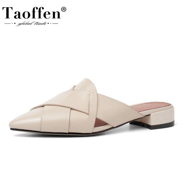 slippers taoffen real leather women fashion heels summer shoes for womens home sandals lady casual daily footwear size 34-39, Black
slippers taoffen real leather women fashion heels summer shoes for womens home sandals lady casual daily footwear size 34-39, Black