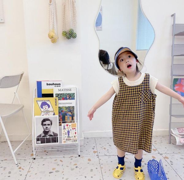 korea style girls plaid dress fashion cotton linen summer dresses girl's, Red;yellow
korea style girls plaid dress fashion cotton linen summer dresses girl's, Red;yellow