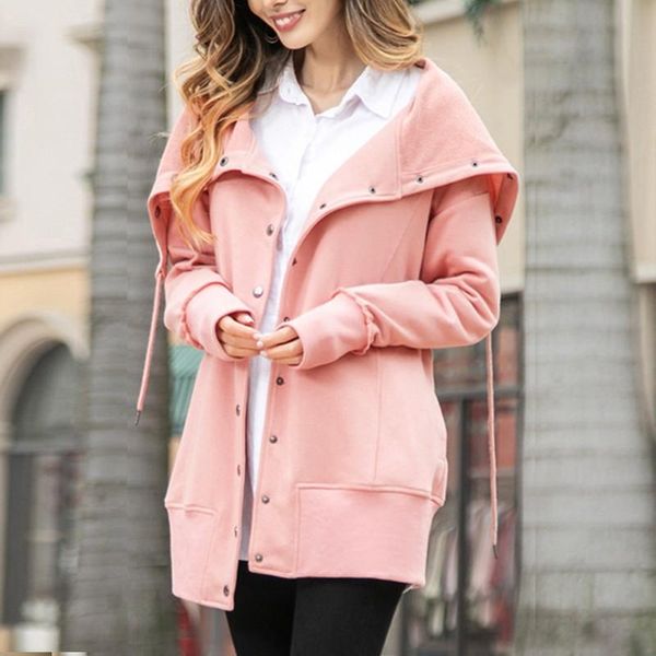 women's hoodies & sweatshirts autumn fashion women casual hooded coat turndown collar overcoat outerwear solid color slim female h, Black
women's hoodies & sweatshirts autumn fashion women casual hooded coat turndown collar overcoat outerwear solid color slim female h, Black