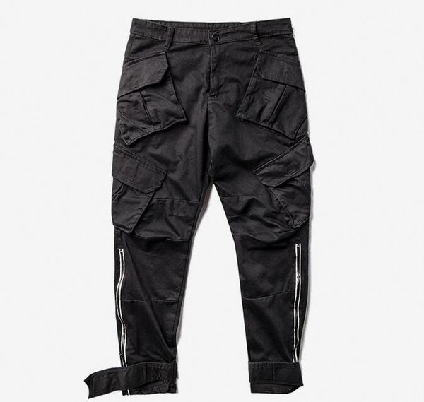 men's pants casual zipper personality multi-pocket trousers mens harem pant feet fashion pantalon homme street autumn, Black
men's pants casual zipper personality multi-pocket trousers mens harem pant feet fashion pantalon homme street autumn, Black