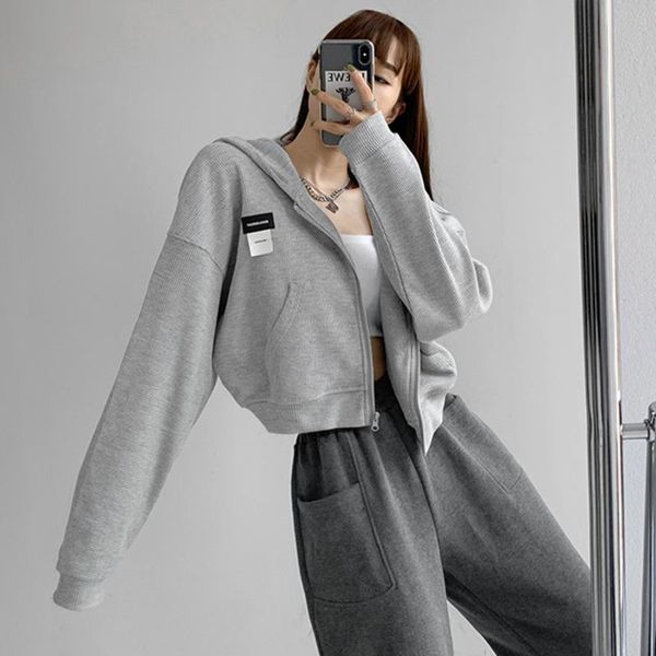 women's jackets tvvovvin sports hoodie women's loose long sleeved zipper coat springautumn short fashion korean jacket ro9r, Black;brown
women's jackets tvvovvin sports hoodie women's loose long sleeved zipper coat springautumn short fashion korean jacket ro9r, Black;brown