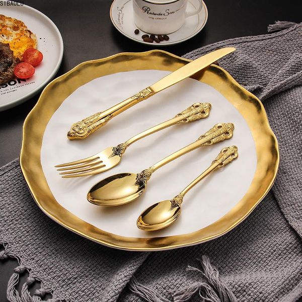 24pcs/set luxury silver gold cutlery set dinnerware flatware tableware silverware dinner fork knife spoon drop sets
24pcs/set luxury silver gold cutlery set dinnerware flatware tableware silverware dinner fork knife spoon drop sets